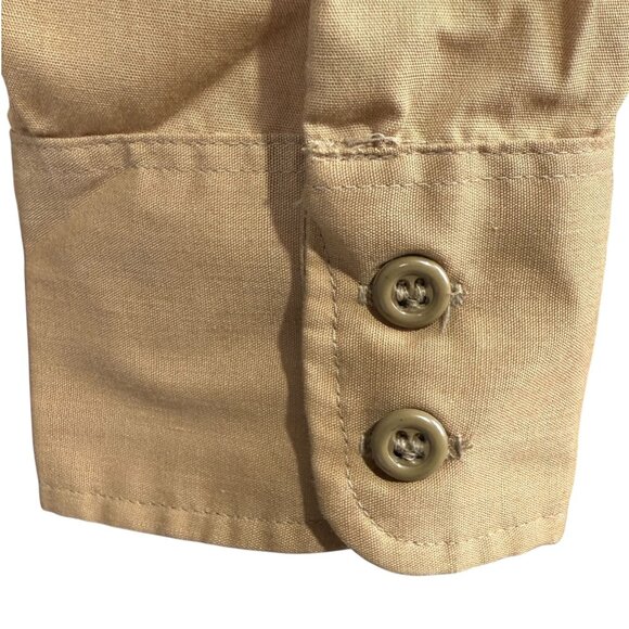 Vintage Levis Mens Tan Button-Up Long Sleeve Shirt XL 70's - Picture 8 of 10